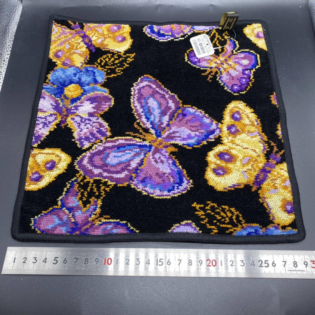 Amazon.co.jp: フェイラー タオルハンカチ ブラック 蝶 蝶々  