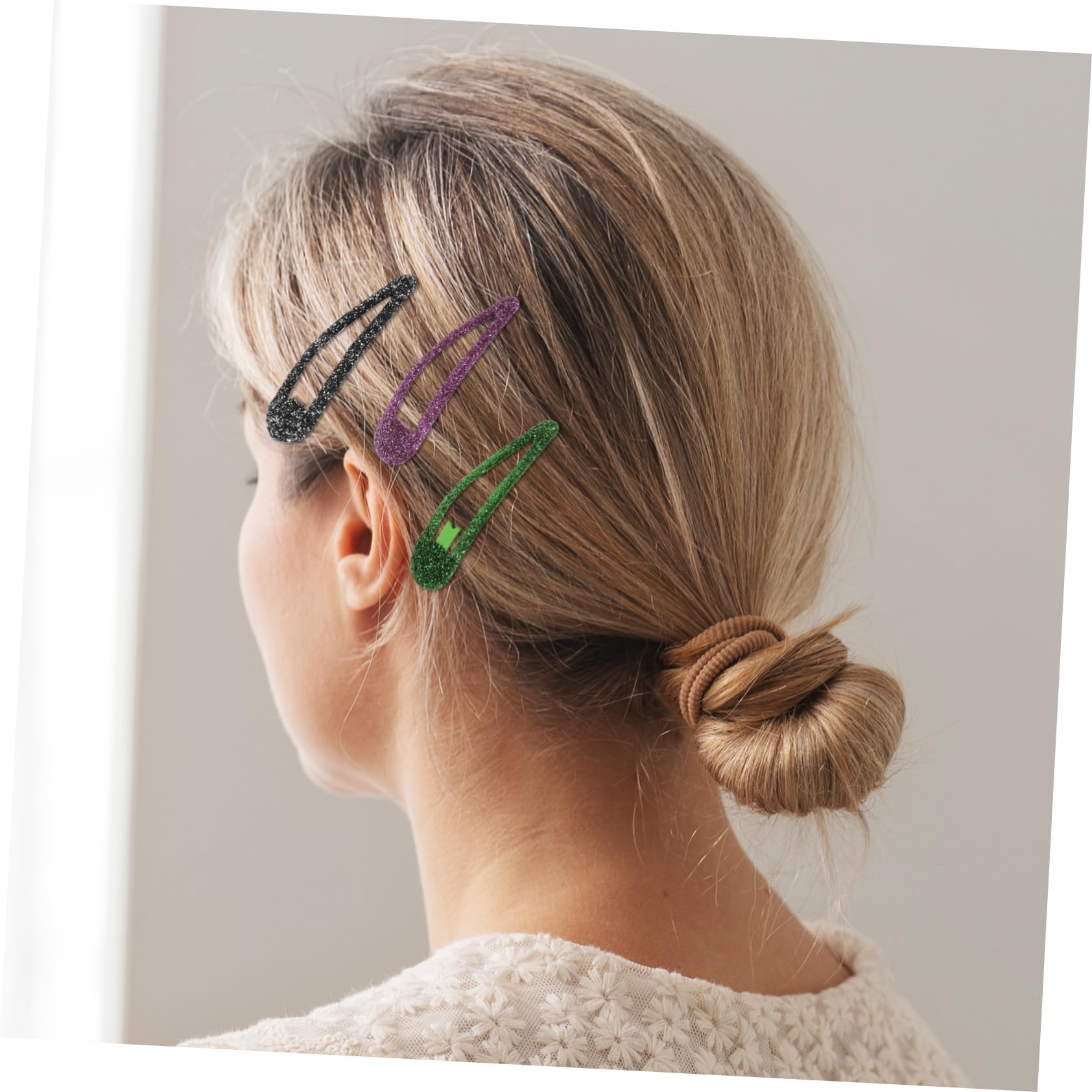 Barrettes à Cheveux Goutte 50 Pièces en Métal à Pression