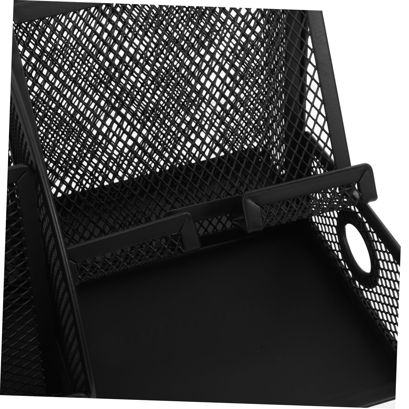 STOBOK Moderner Schreibtisch Organizer aus Eisen in Schwarz mit Stiftehalter und Aufbewahrungsbox zur Praktischen Büroaufbewahrung und Steigerung der Produktivität Am Arbeitsplatz
