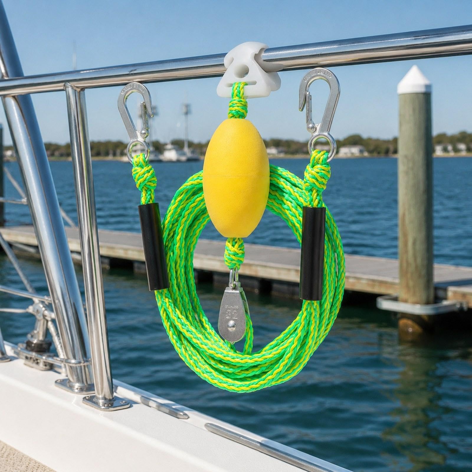 Imbracatura di Traino per Barca, Corda da Wakesurf, Ganci in Acciaio Inossidabile, per Adulti, Portatile E Versatile.