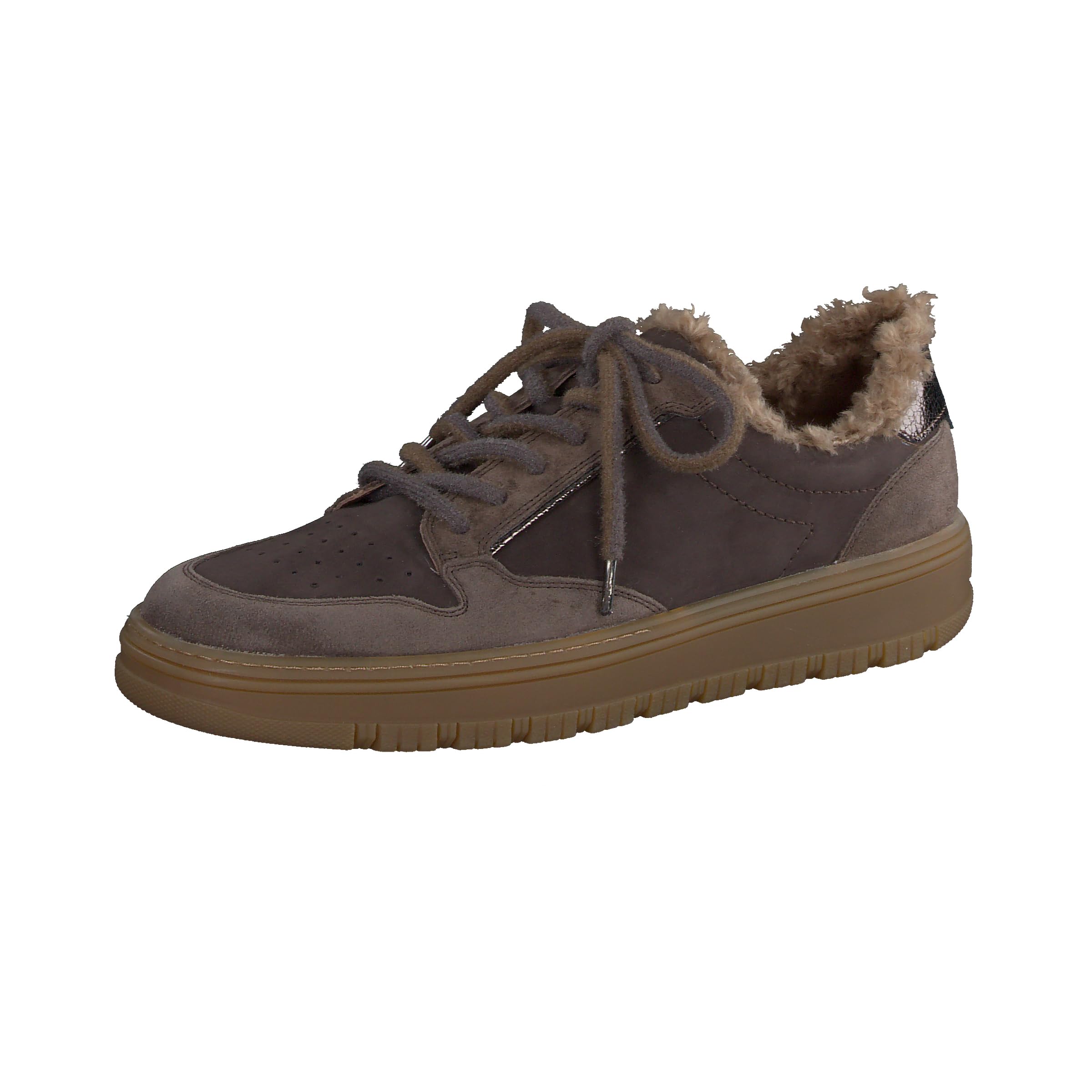 Paul Green Damen Schnürschuhe 1136-048 - Bequeme Lederschuhe In Braun