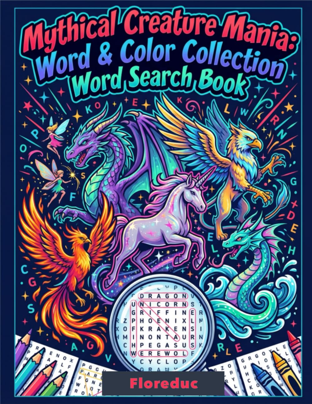 Mythical Creature Mania: Word & Color Collection