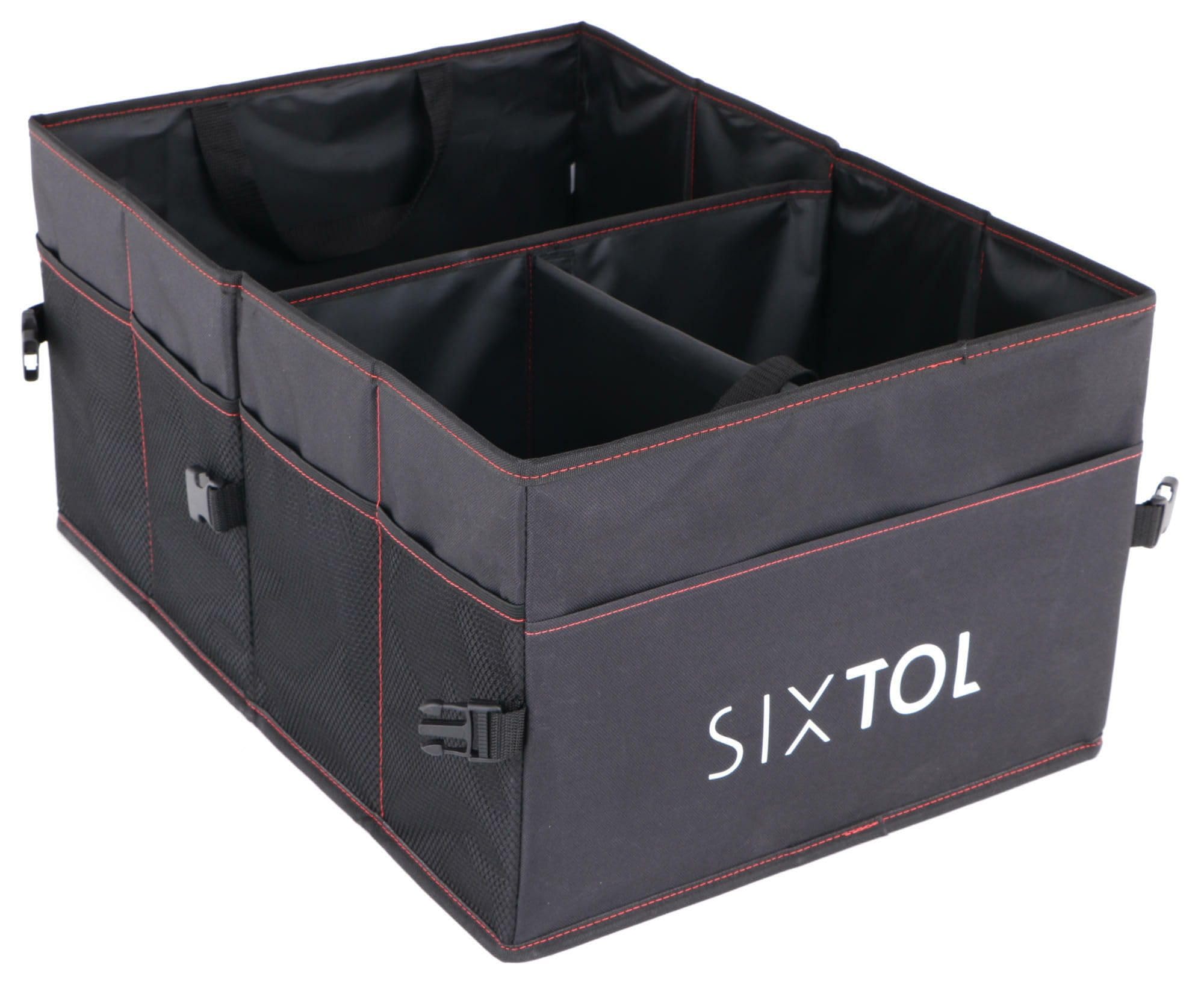 SIXTOL Car Compact 14 Car Boot Organiser, 14 Compartments, Foldable, Boot Bag, Foldable Car Organiser Boot with Compartments