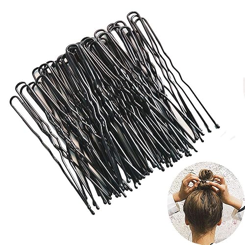 Miniatura 5 de Leline's Juego de 50 horquillas negras en forma de U, para mujeres y niñas, 2.4 pulgadas