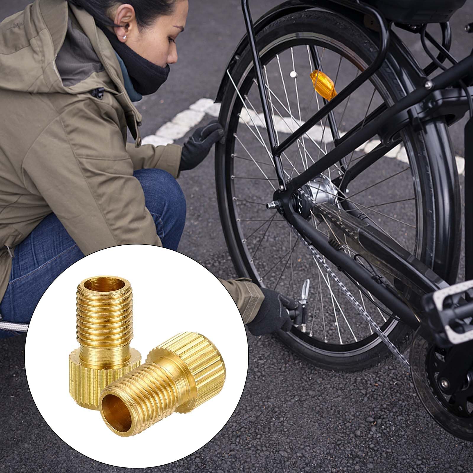 Sclaverand Presta Dunlop, adapter do wentyli rowerowych, 10 sztuk, adapter do wentyli francuskich wentyli rowerowych, adapter do wentyli DV i SV