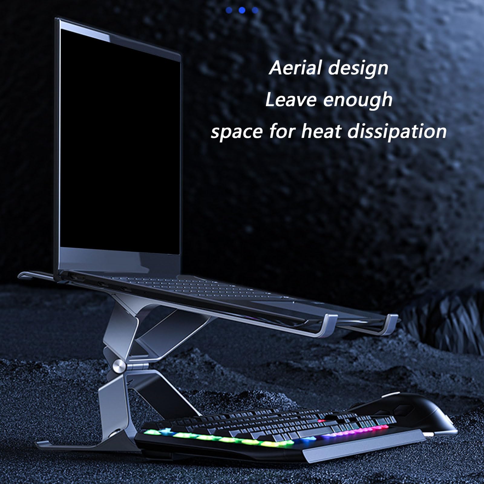 Supporto per computer portatile Ventilazione di Raffreddamento Ergonomico per la Casa Portatile Pieghevole In Alluminio Supporto per Computer Supporto