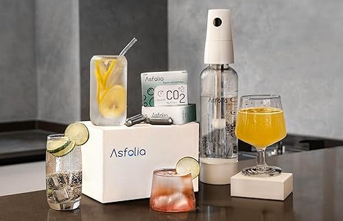 Miniatura 9 de Máquina portátil de agua con gas, fabricante de refrescos de viaje para el hogar y al aire libre, botella de carbonatación de 1 litro, 60 cilindros