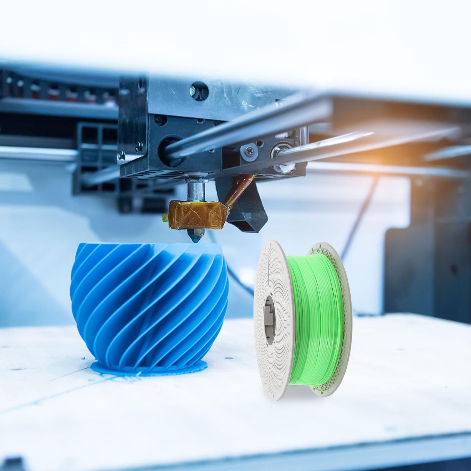 Filamento Pla Verde que Brilla Oscuridad para Impresora 3d, Material Abs Versátil para Proyectos Creativos de Impresión 3d Alta Precisión