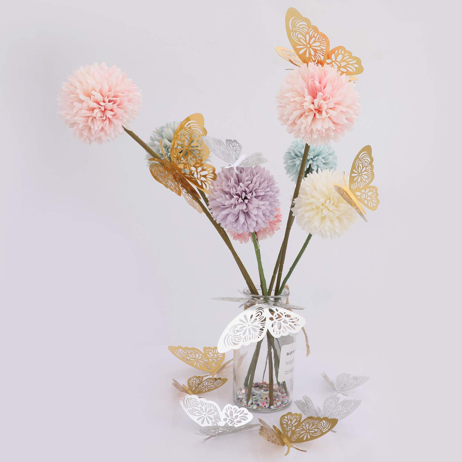 Set 24 Farfalle 3D Rosa Per Decorare Pareti | 2 Misure (30cm E 26cm) E 3 Stili | Adesivi Per Feste, Compleanni, Baby Shower, Camera