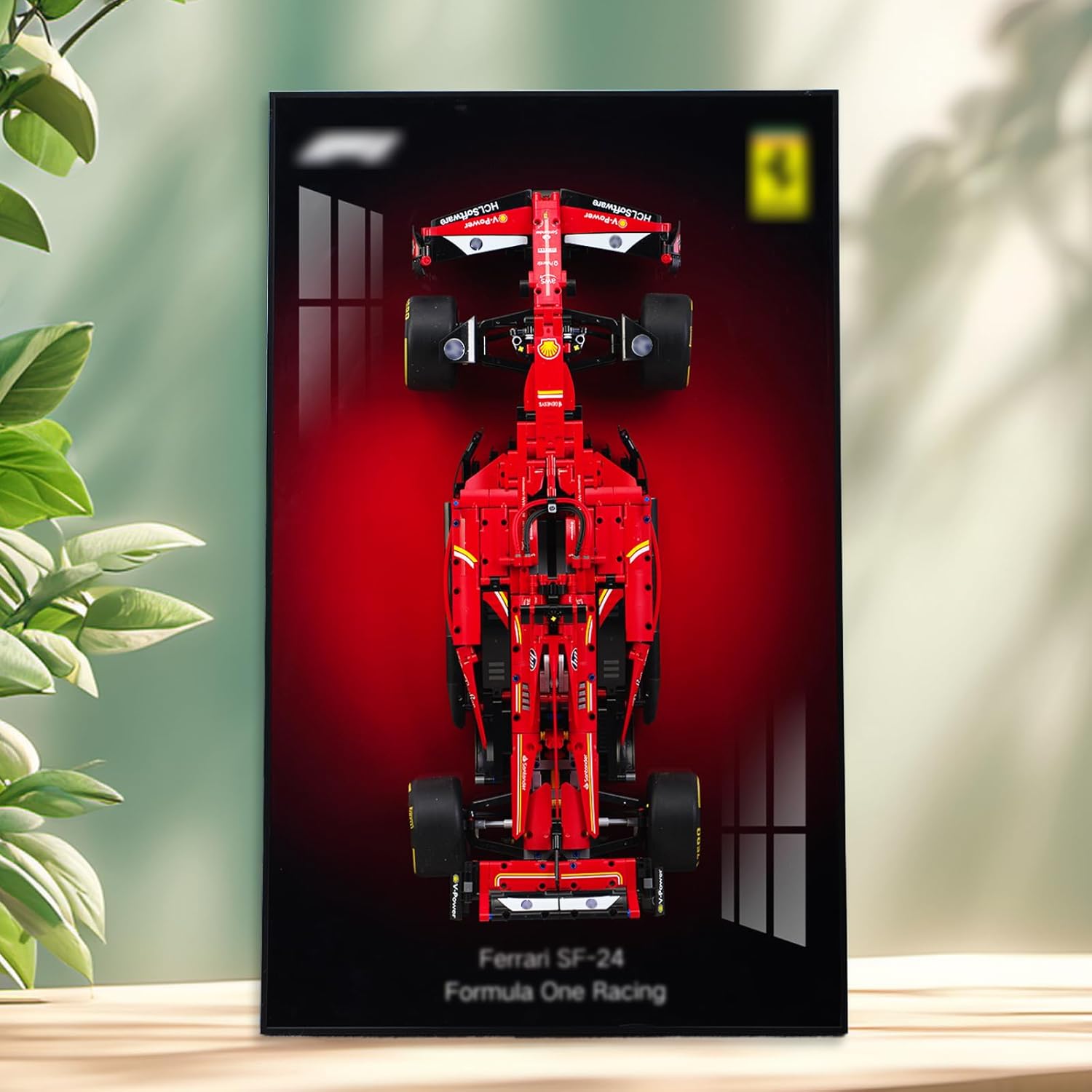 Display Wallboard for Lego Technic Ferrari SF-24 F1 42207, Adult Collectibles Car Wall Mount for Home/Office Décor, 31.5x19.7in Aluminum Alloy Frame, Great for Lego Lovers (Wallboard Only) (Style 1)