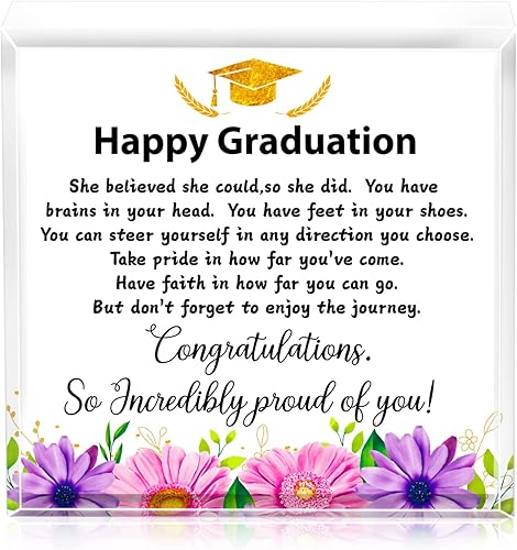 D24TIME Divertidos regalos de graduación para ella y él, regalos de graduación de girasol para niñas y niños, regalos de graduación de escuela