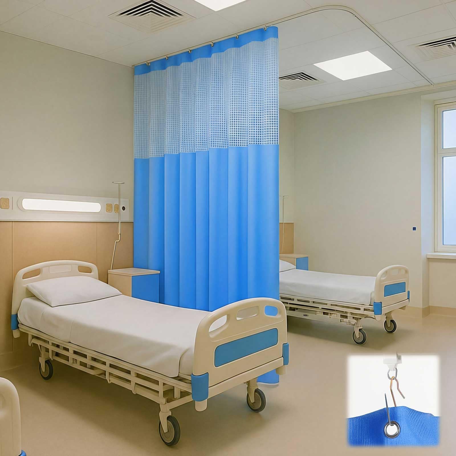 84" W X 96" L /7 X 8FT Hospital Curtains with Grommet Top