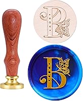 Vista 12 de SWANGSA Kit de sello de cera con letra inicial del alfabeto A, sello de sellado de letras de mariposa vintage con 200 cuentas de cera de sellado