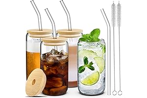 4 Piece Glass Tumbler Set: Your Perfect Everyday Iced Coffee Companion