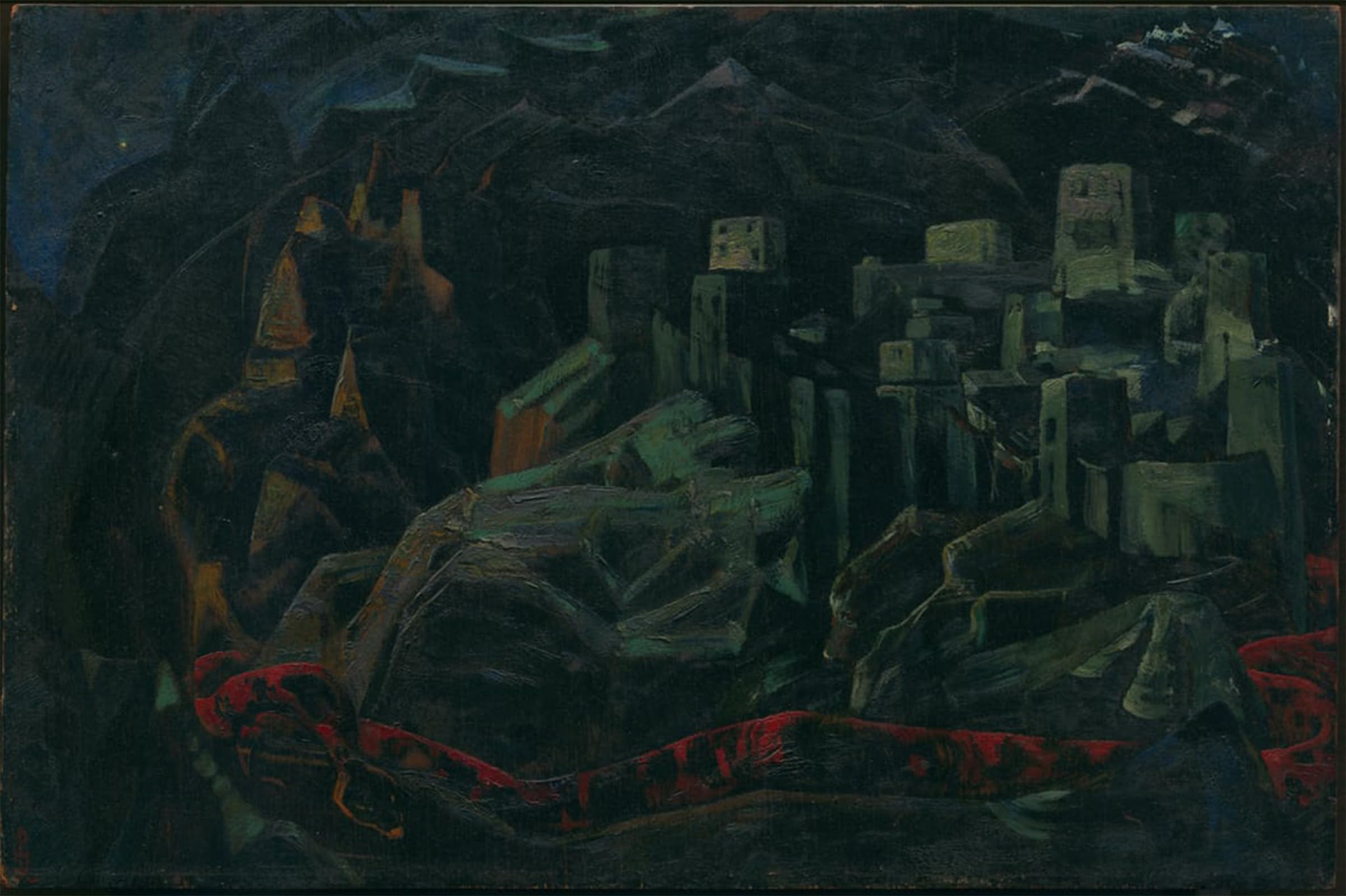 Tableaux Graffiti Art Mural Nicholas Roerich la vlles morte Impression 60x90cm - 5