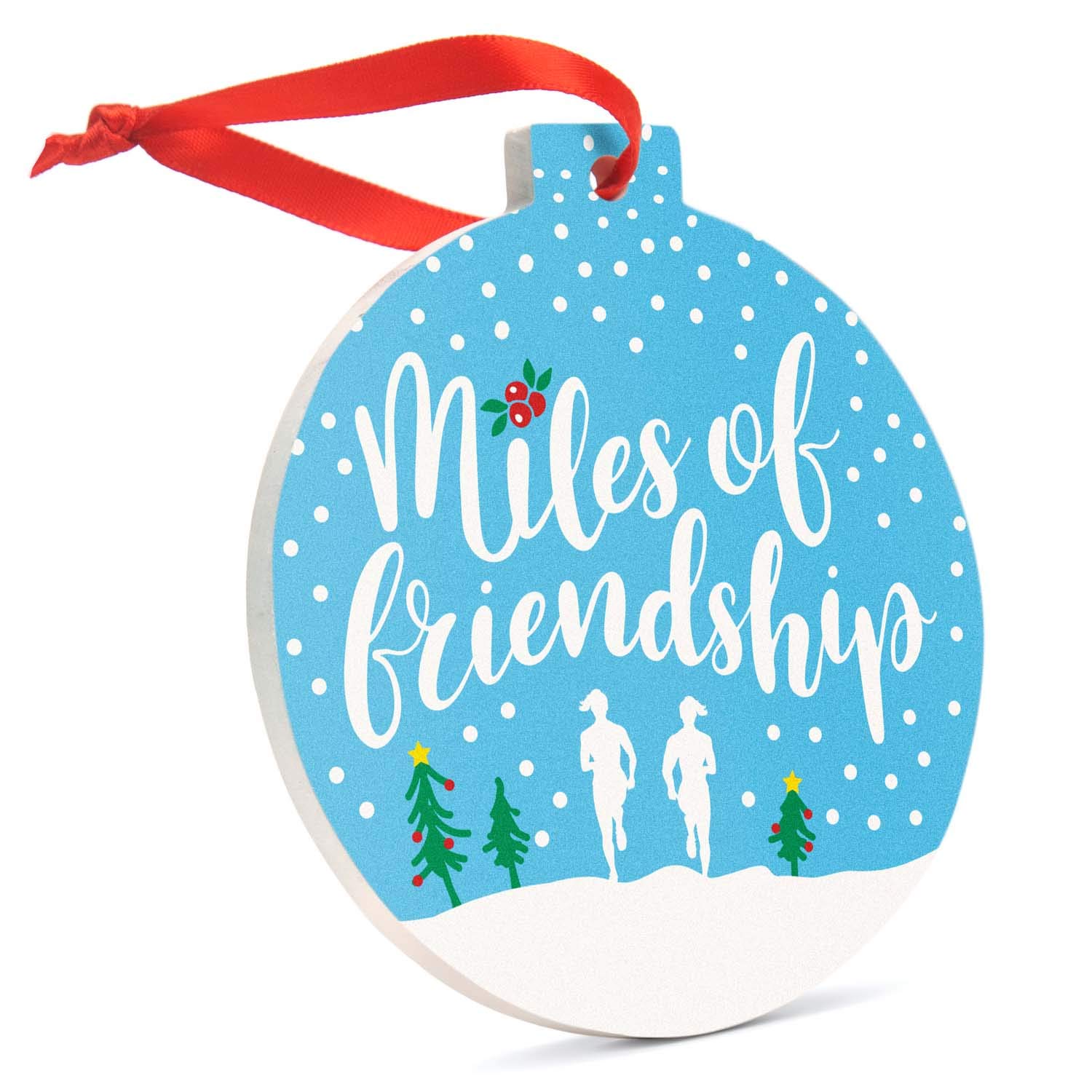 Gone for a Run Running Round Ceramic Ornament | Miles of Friendship