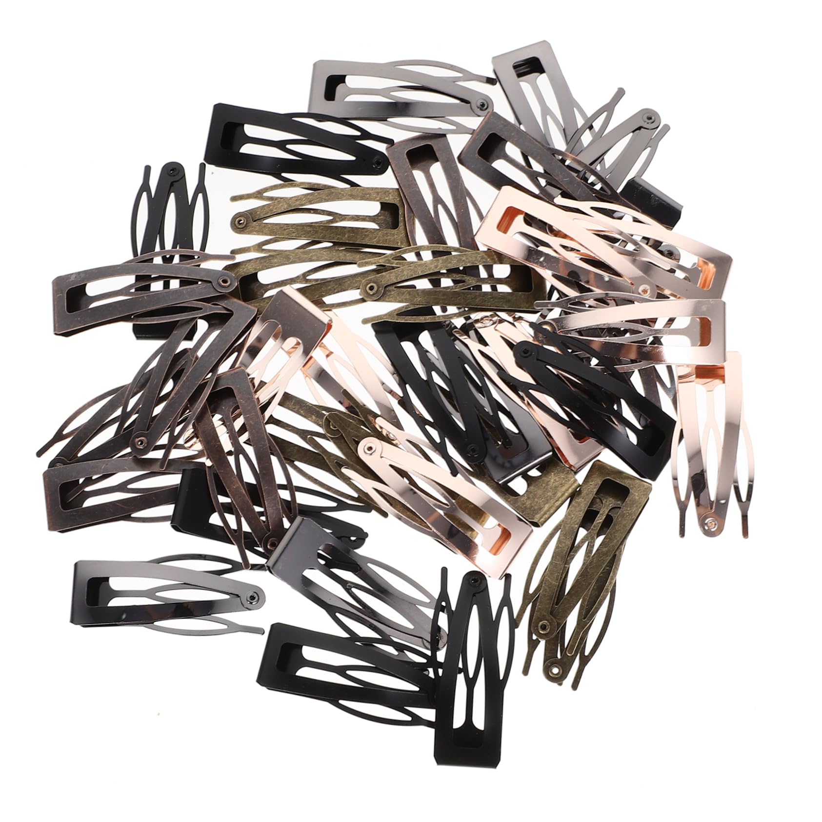 Mikikit 40Pezzi Clip per Decorativi Metallo per Ragazze e Donne Resistente per Acconciature Alla Diverse Gunmetal