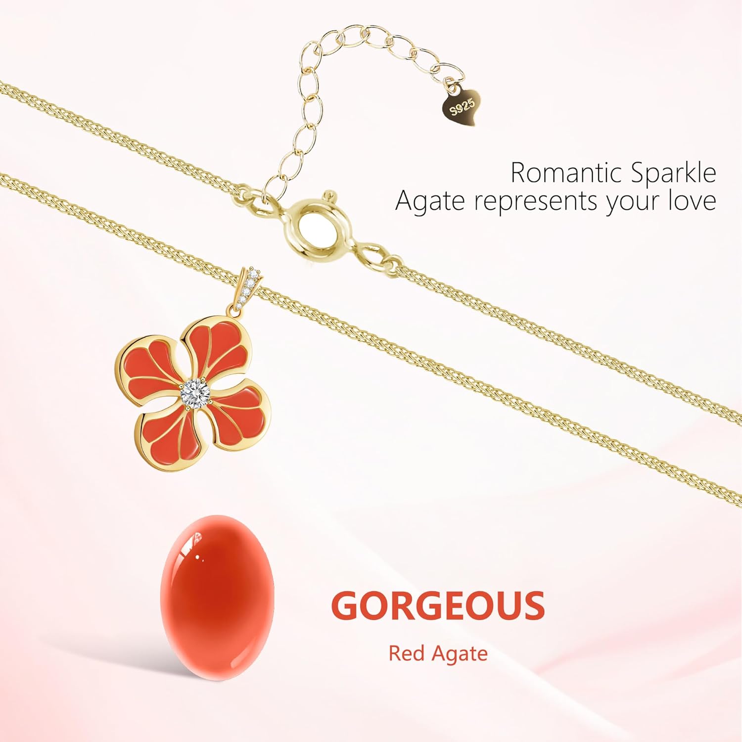 925 Sterling Silver Platinum Plated Four Leaf Clover Necklace for Women Mother of Pearl Pendant with CZ Dainty Fashion Jewelry Gift for Wife, Mom, Daughter or Girlfriend - Image 3