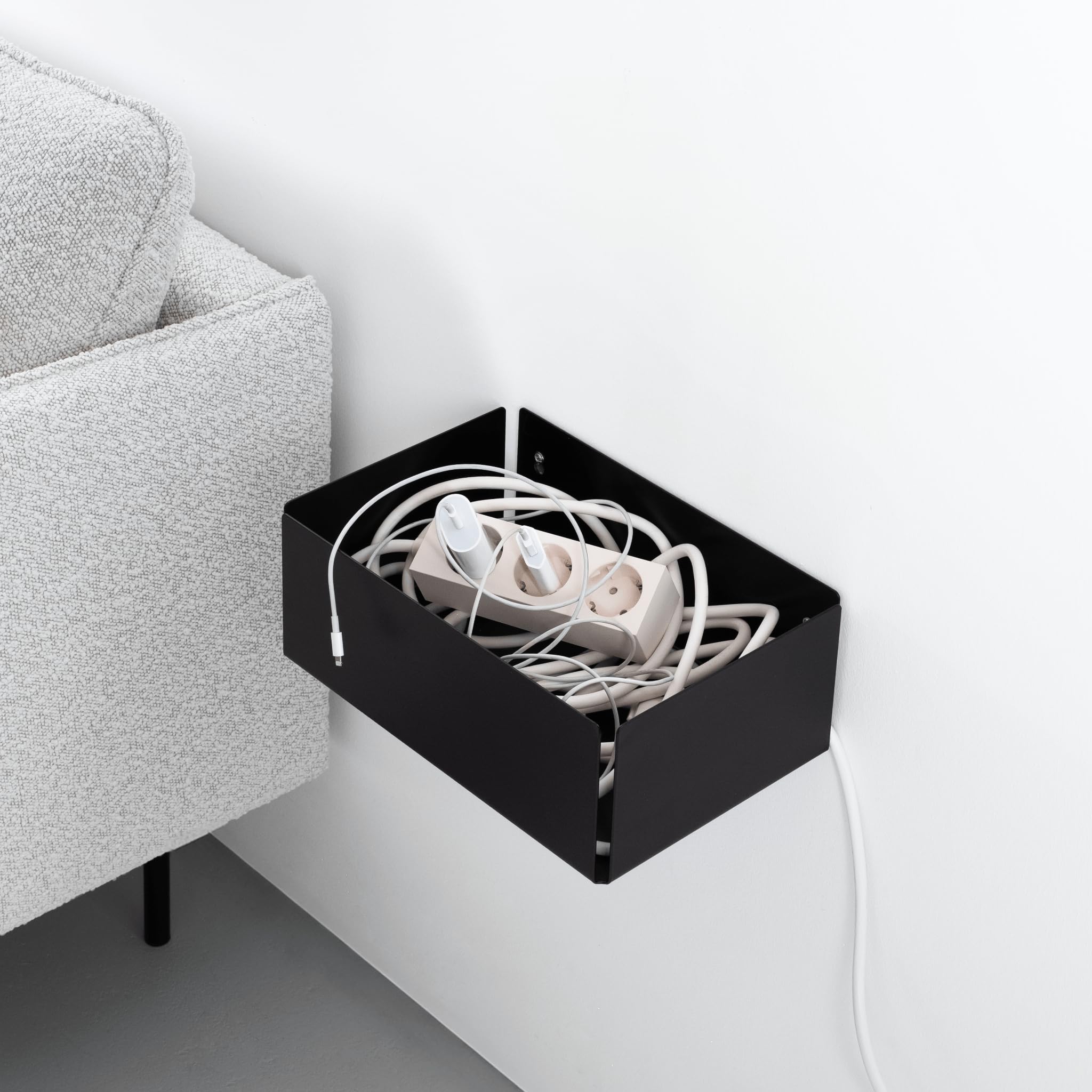 Charge-Box Design Ladestation, Lichtgrau/Filz Marble