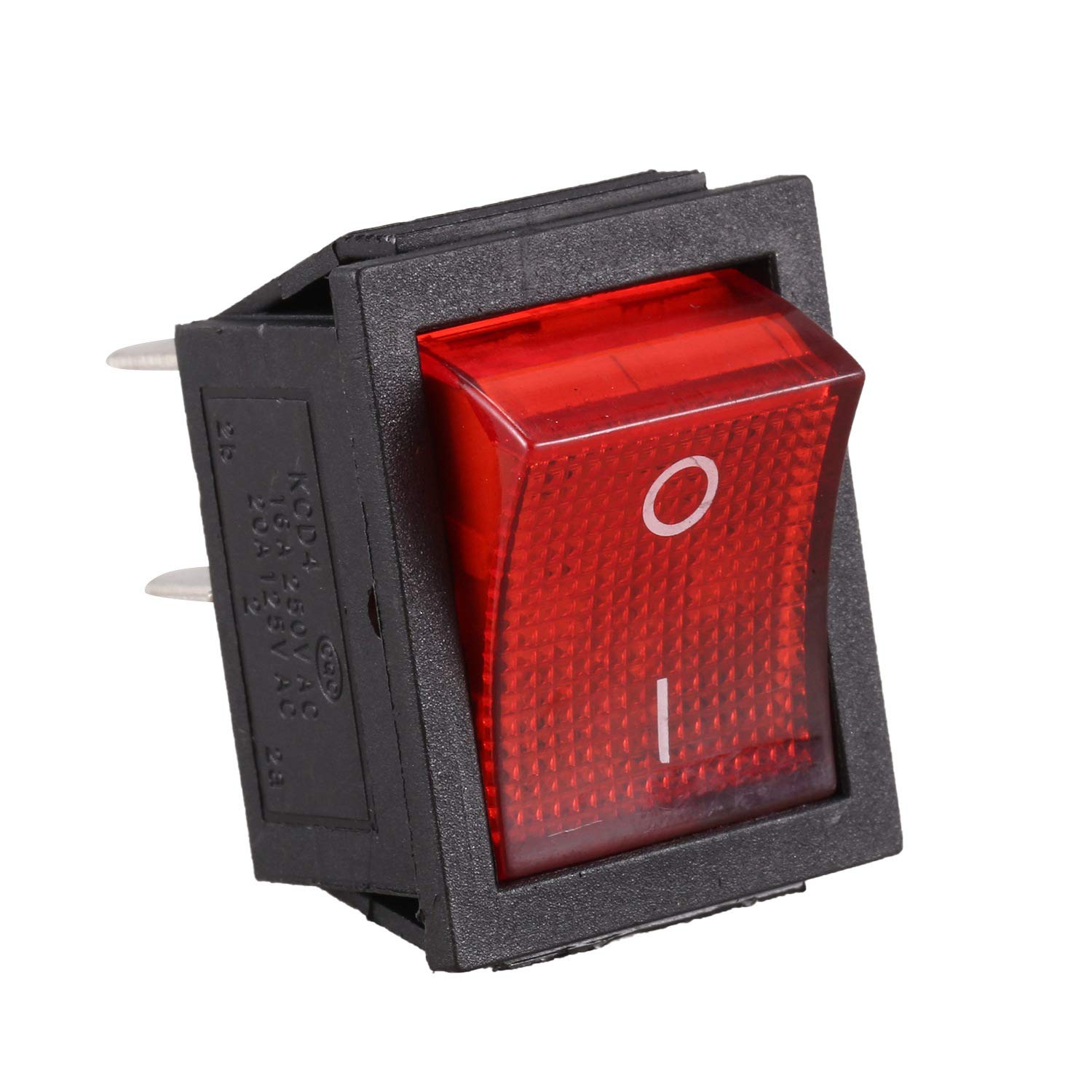 rosse Luci illuminato 4 Pin DPST ON/OFF Interruttore a bilanciere 16A 20A 250V AC