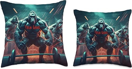 Miniatura 3 de Tren Gang Gym Life - Almohada de 18 x 18 pulgadas, multicolor