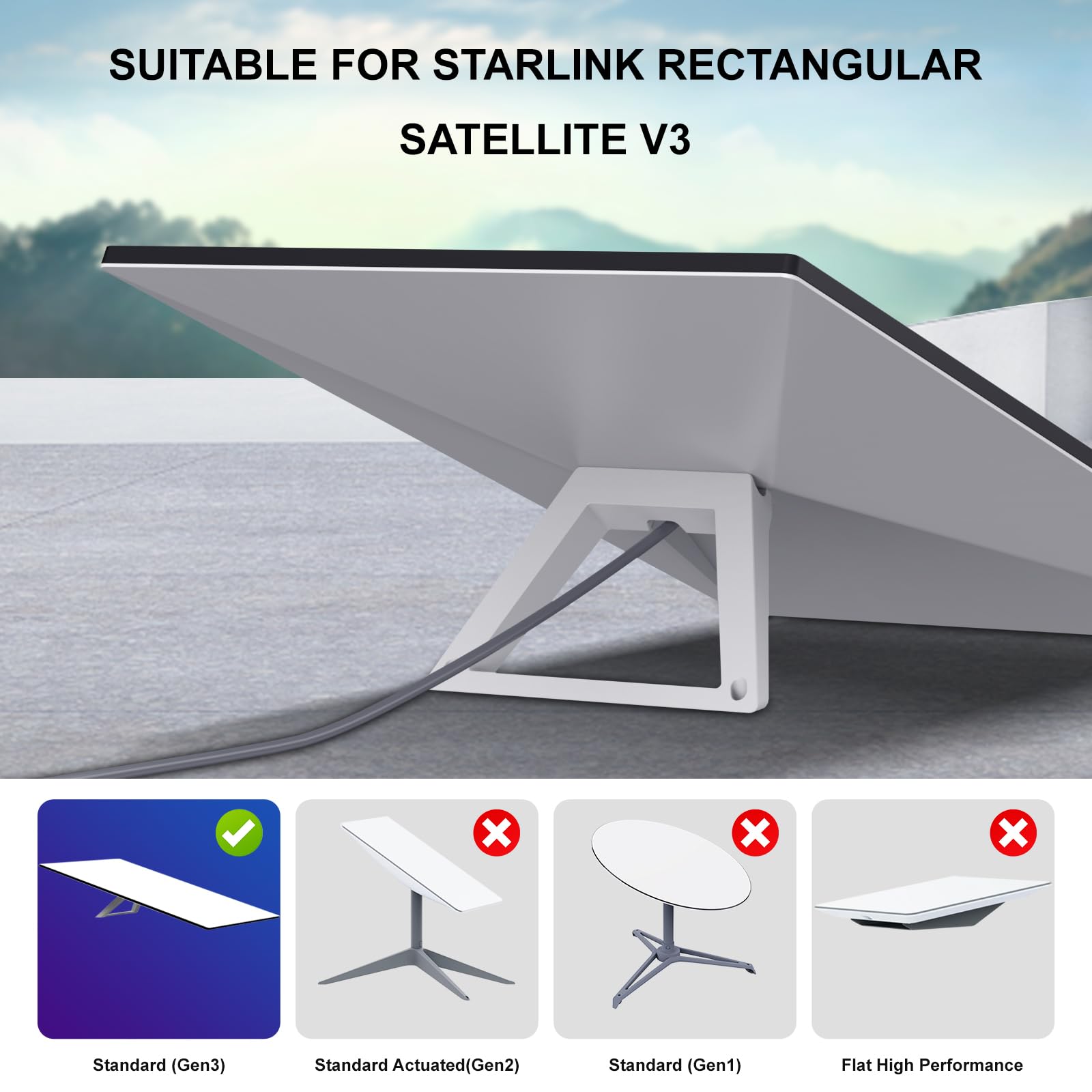 cat gruciso Cable Starlink Gen 3 10M para Starlink Standard Actuated V3, Starlink cable Gen 3 para Starlink Generation 3 Cable de extensión de repuesto impermeable para exterior