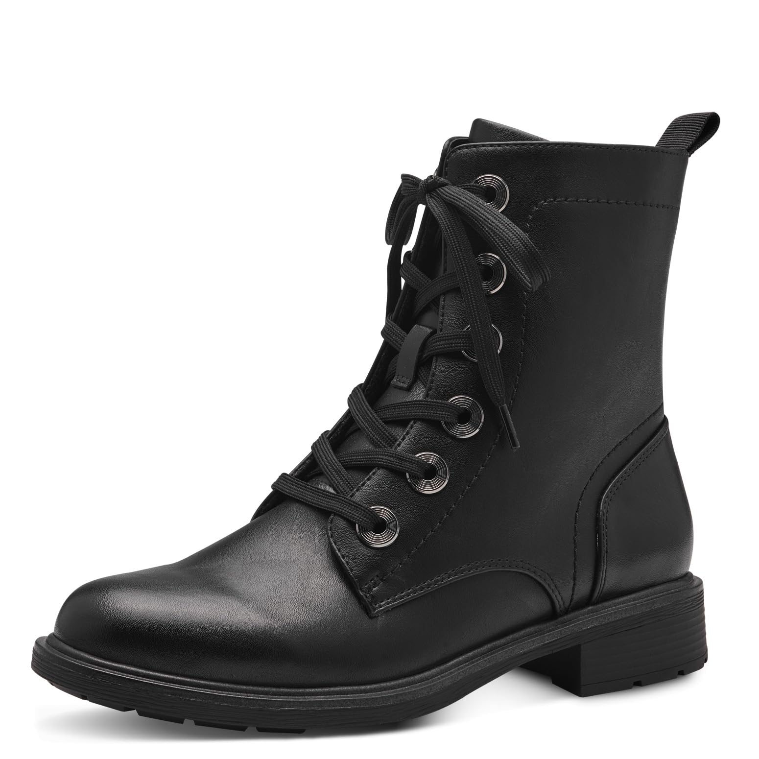 Jana Women’s Lace-Up Ankle Boots with Zip Vegan, Black, 5 UK