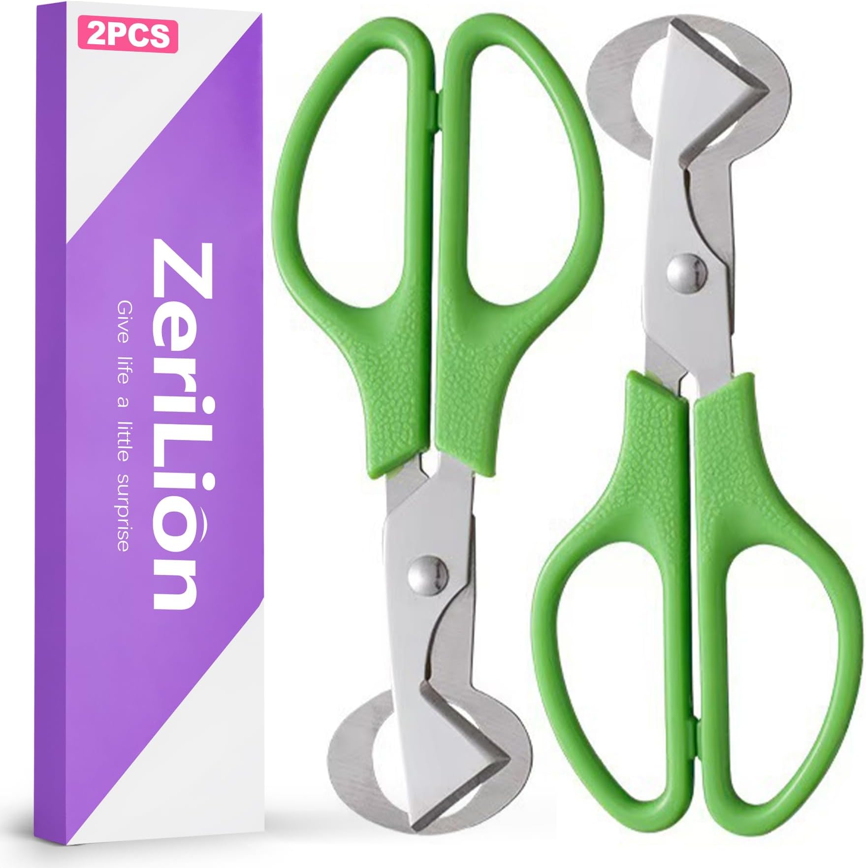 2 PCS Quail Egg Scissors Cutter, Stainless Steel Egg Cracker Tool, Kitchen Shears, Opener & Peeler