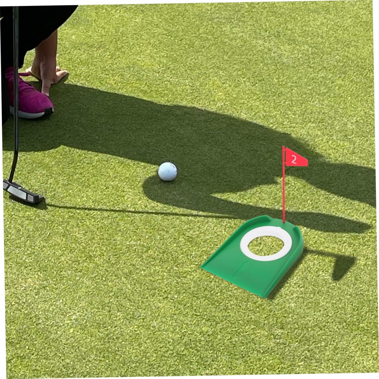 Home Golf Practice Aid 9 Pack Golf Putting Cups Flags for Indoor Training and Putter Improvement