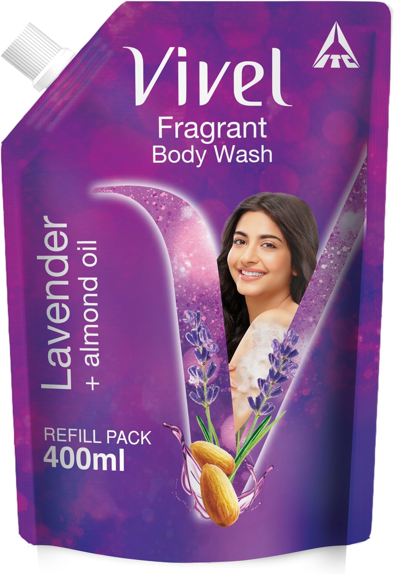 Body Wash, Lavender and Almond Oil, 500 ml And 400 ml
