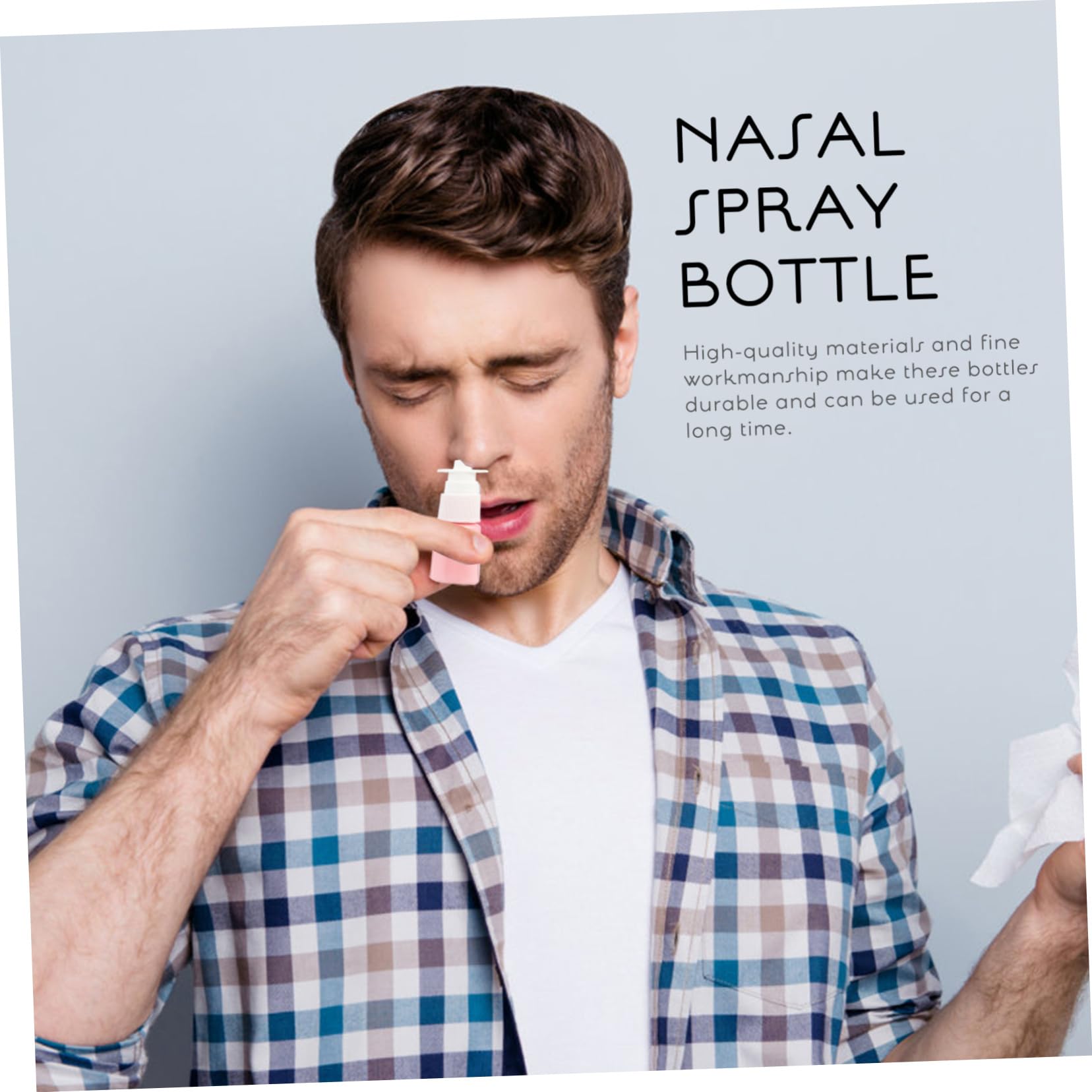 5ml Leere PET Sprühflasche 18mm für Nasenspray, mit 50 Stück