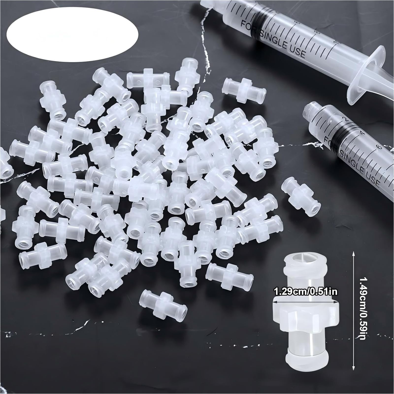 Adattatore Luer PP con connettore femmina filettato, 100 pieces