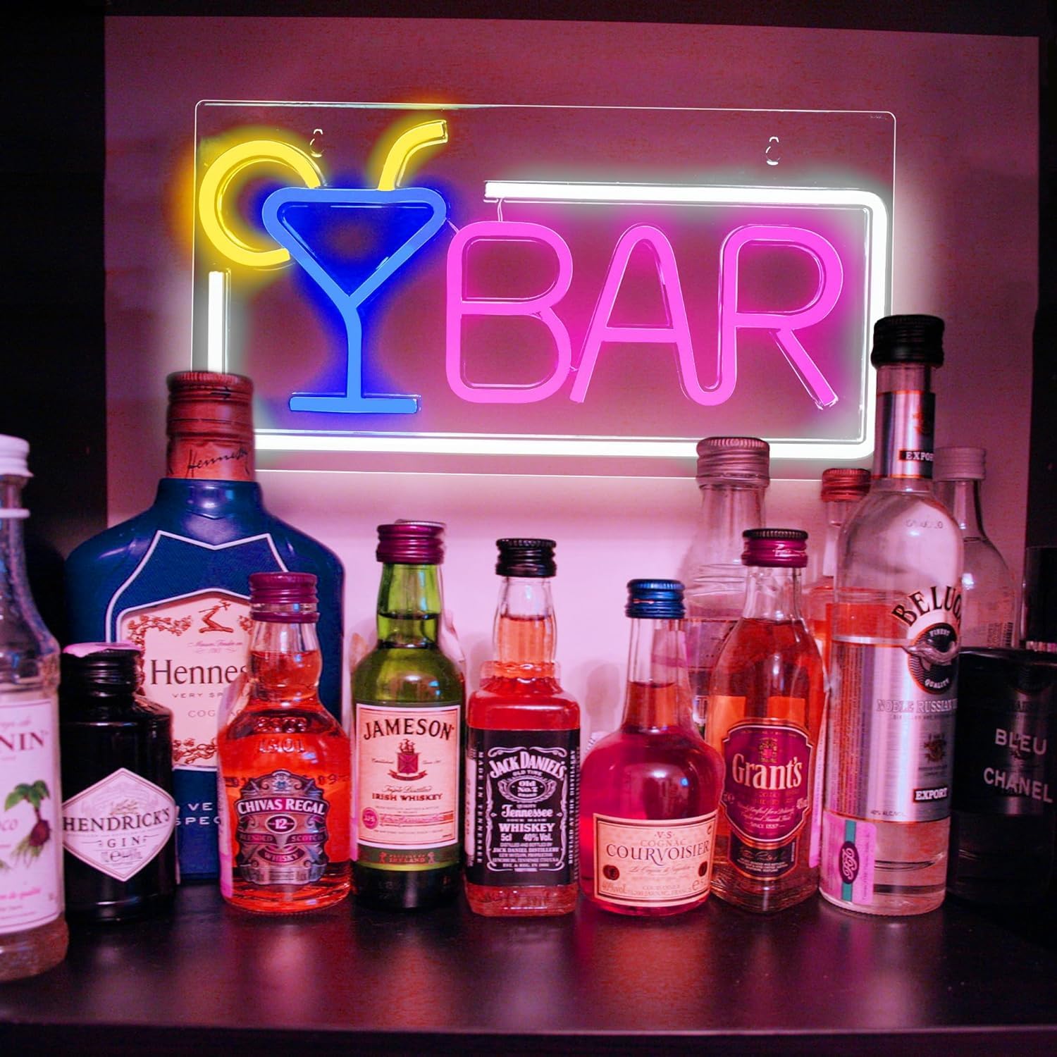 BringLuck2U Neon LED, Insegna luminosa Bar, USB Plug-and-Play, Scritte Neon per Bar, Feste, Neon Signs, Wall Decoration,
