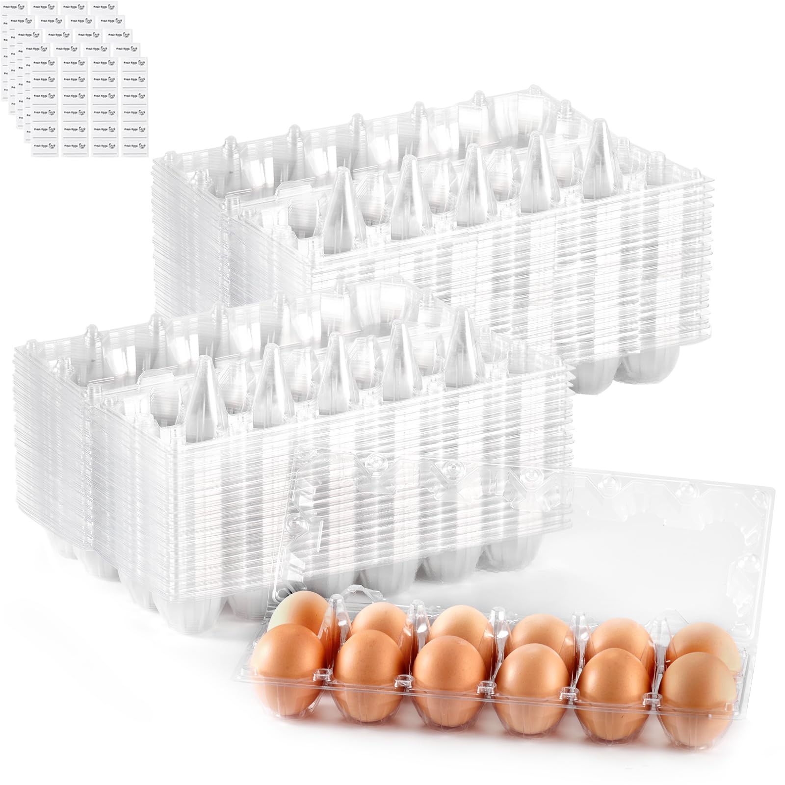Amazon.co.jp: YIFIHGE 卵パック120個 安い バルク ステッカー