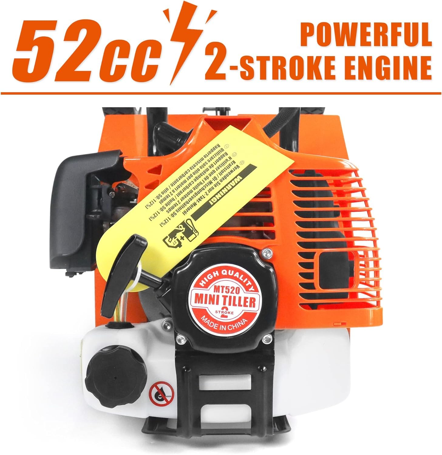 Snapklik.com : NEOTEC Mini Tiller Cultivator, 52cc 2 Stroke Gas Powered ...