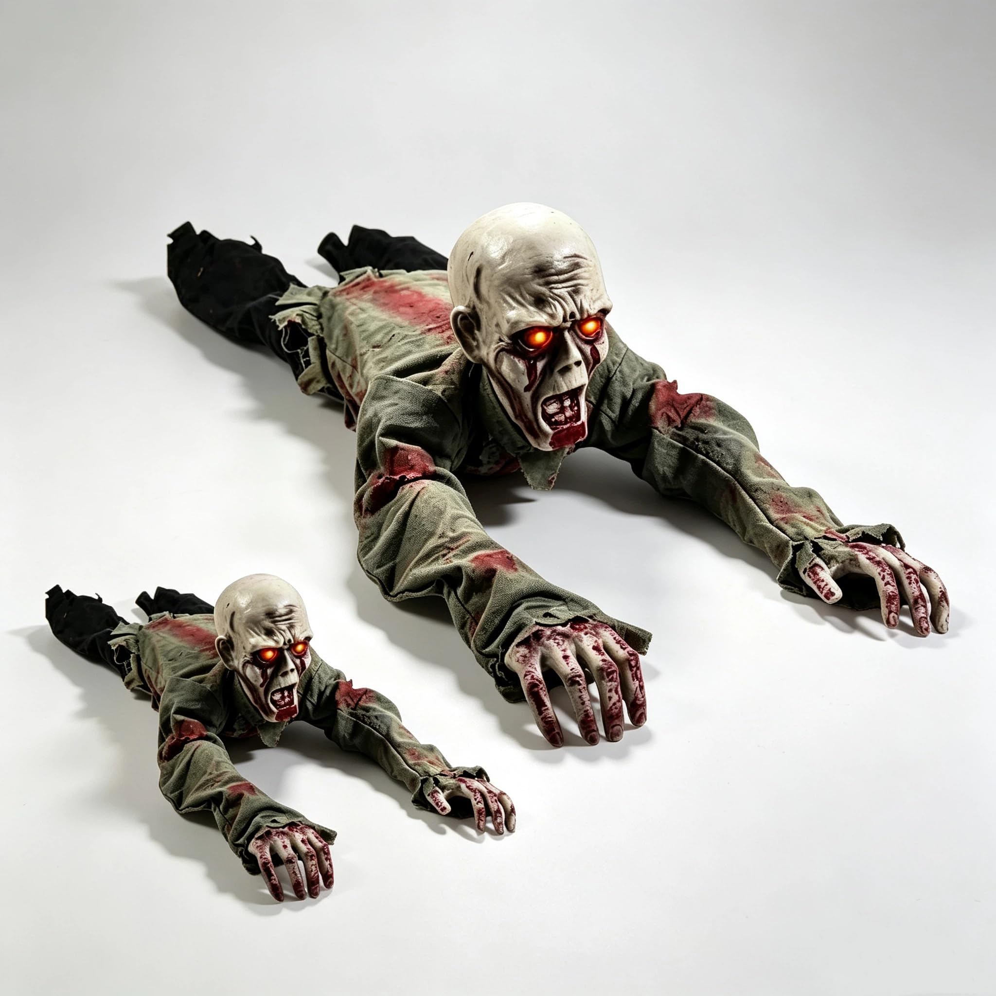 Electric Crawling Zombie Halloween Decor, VoiceControl Ghost &Glowing Eyes