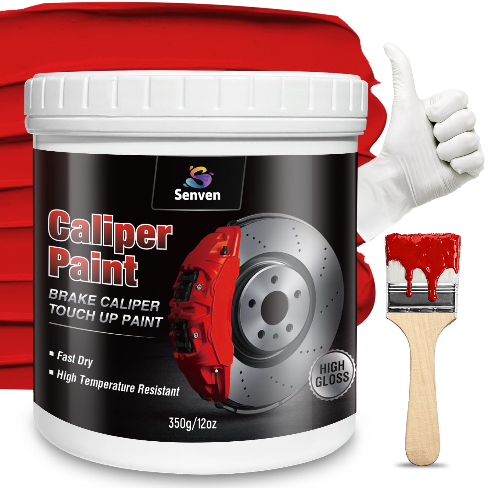 Red Caliper Paint High Temperature Brake Caliper Paints 12 fl. Oz. Touch Up Paints Red Gloss High Temperature Heat Resistant