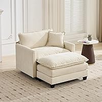 Vista 76 de Modernos y acogedores sofás seccionales para sala de estar, cómodos sofás seccionales verdes, sofá para sala de estar, sofás y sofás (negro, otomano)