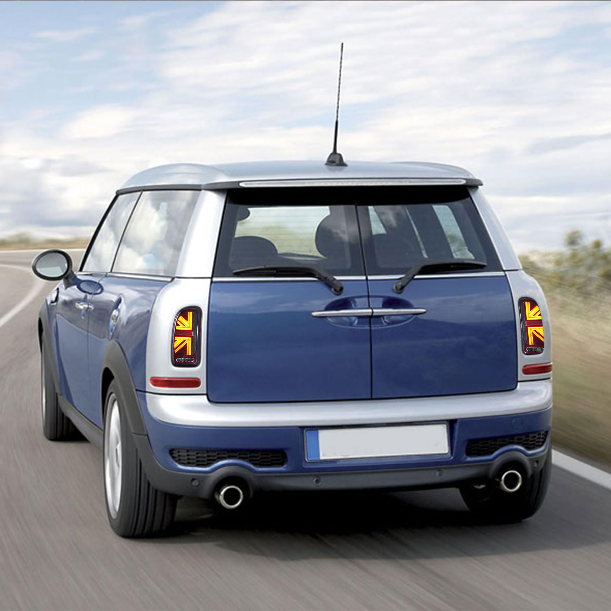 VLAND Rückleuchten Kompatibel für Mini Clubman R55 Cooper, Cooper S, JCW 2007-2013, Mit E-Prüfzeichen, 1 Satz (Schwarz)
