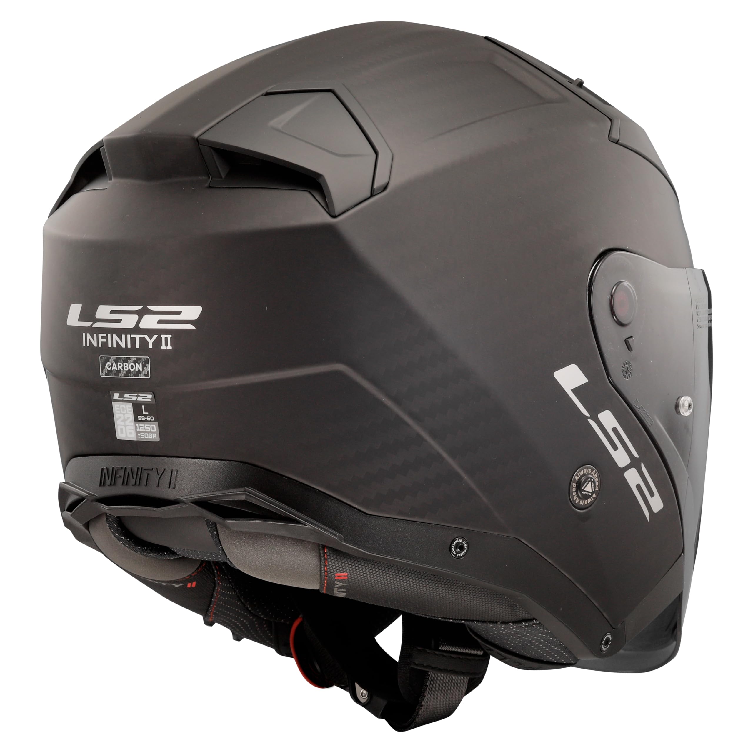 LS2, Casque Moto Jet INFINITY II CARBON Matt Carbon, L