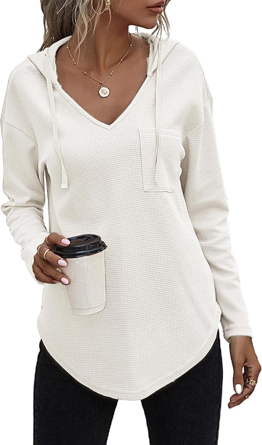 Tanmolo Kapuzenpullover Damen Baumwolle Hoodie Pullover Sweatshirt Langarm Tops Casual Oberteile