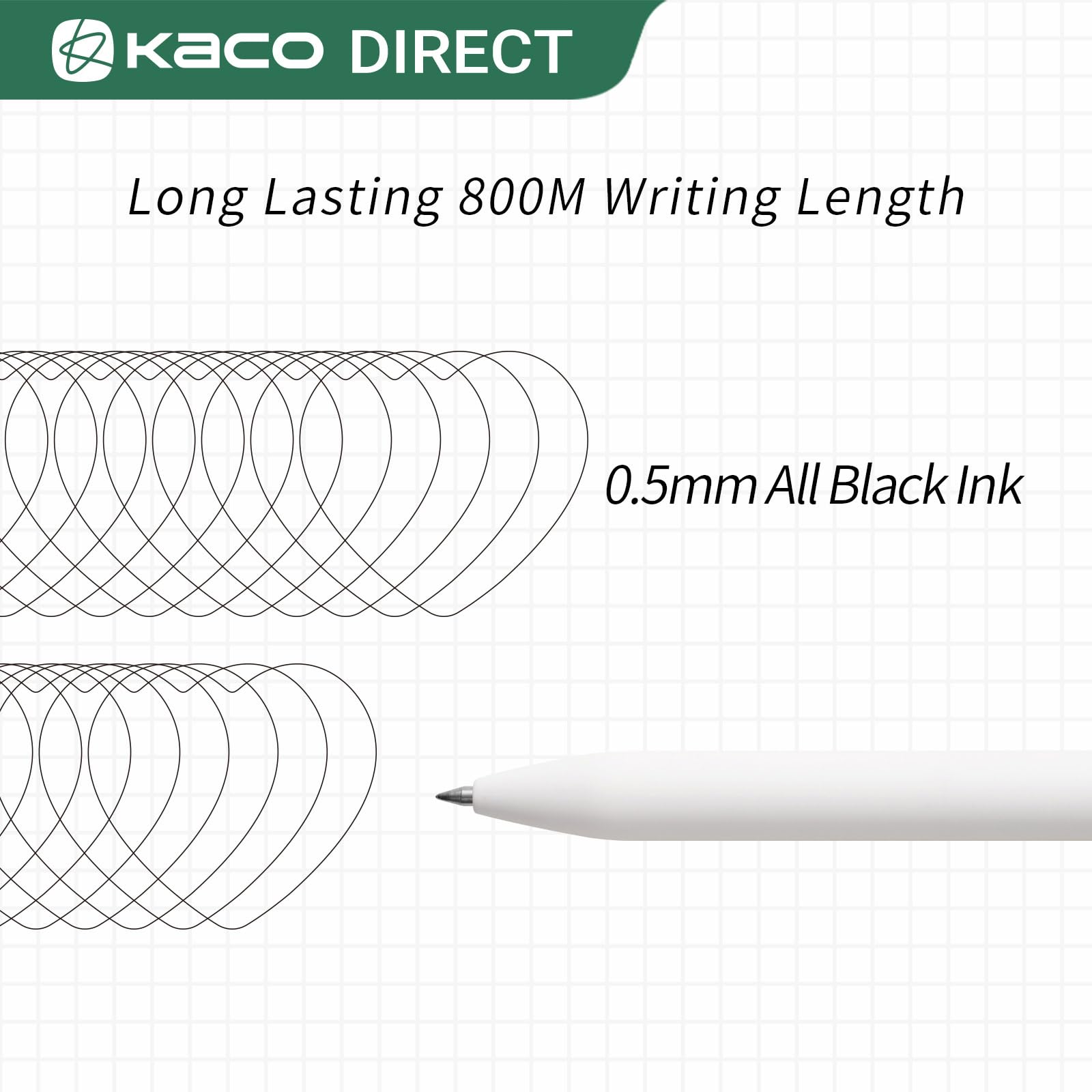 Kaco FIRST Gel Pens Cute Stationery, Pack of 2 Pieces Heart Pen Set with Extra 4 Black Refills (): 2 White