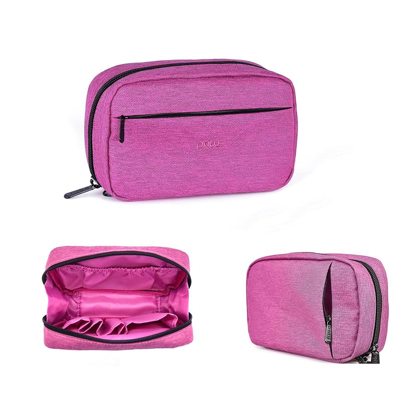 Necessaire organizadora patu Magenta com bolsos internos e externos