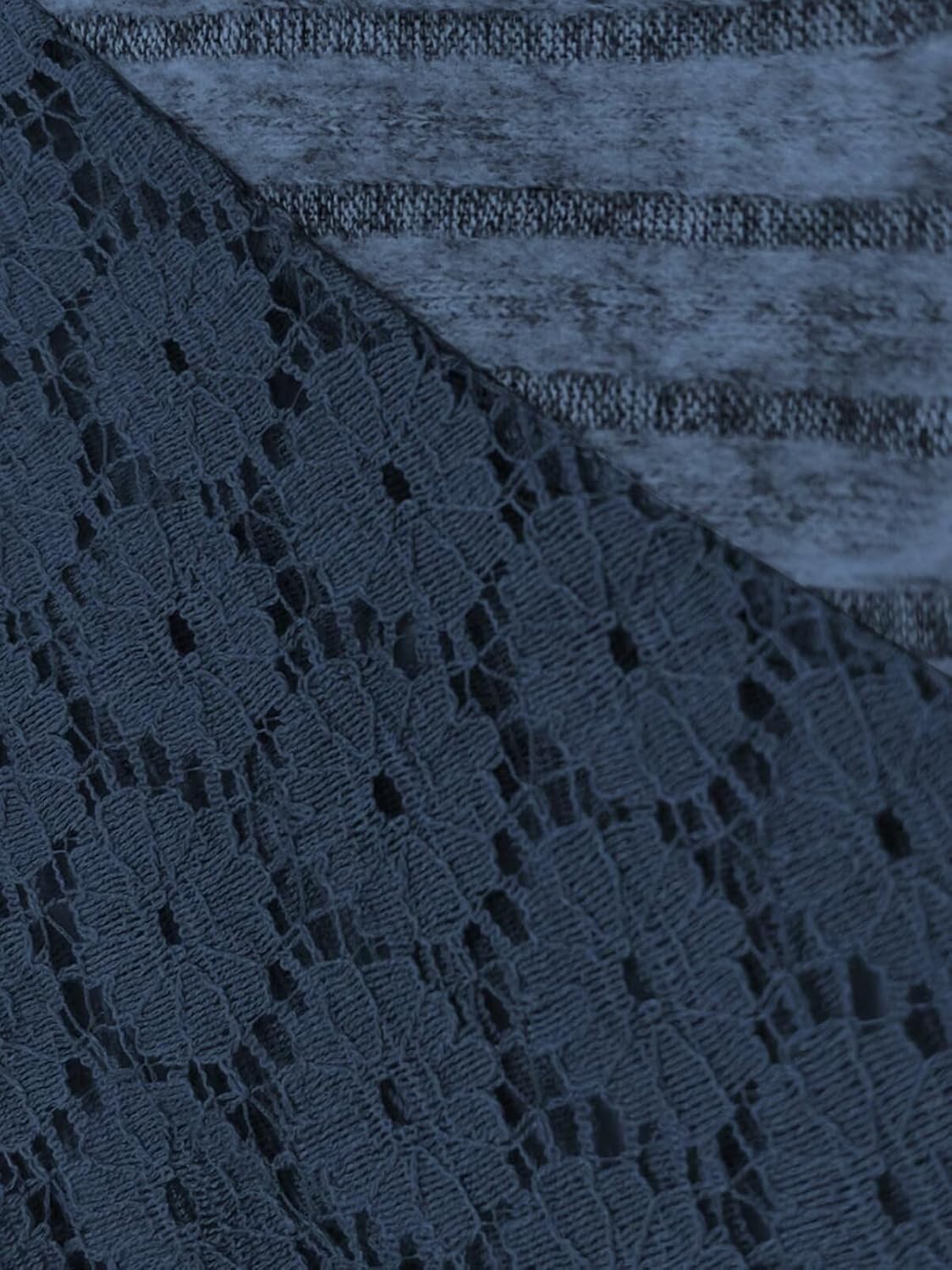 DOLNINE Plus-Size-Tops for Women Fall Casual Crew Neck Shirts Fashion Lace Pullover Lightweight Long Sleeve Sweatshirts - Image 5