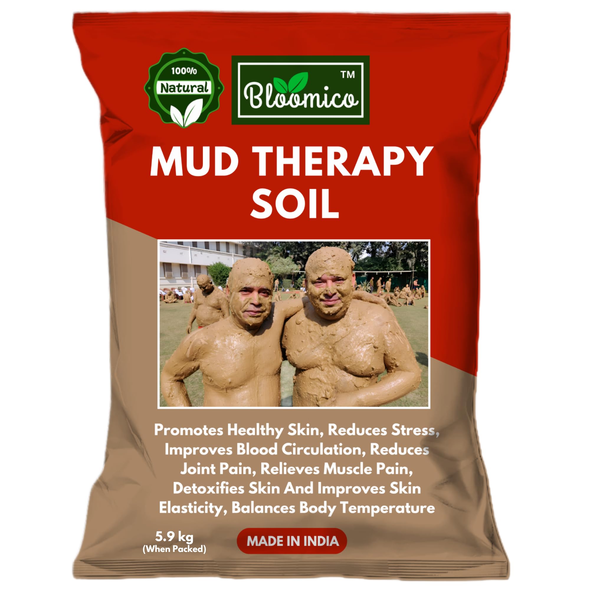 Bloomico Mud Therapy Sand for Mud Baths & Skin Wellness - 5.9 kg | Therapeutic Mud for Healing, Relaxation, Rejuvenation & Moisturizing - (5.9 kg)