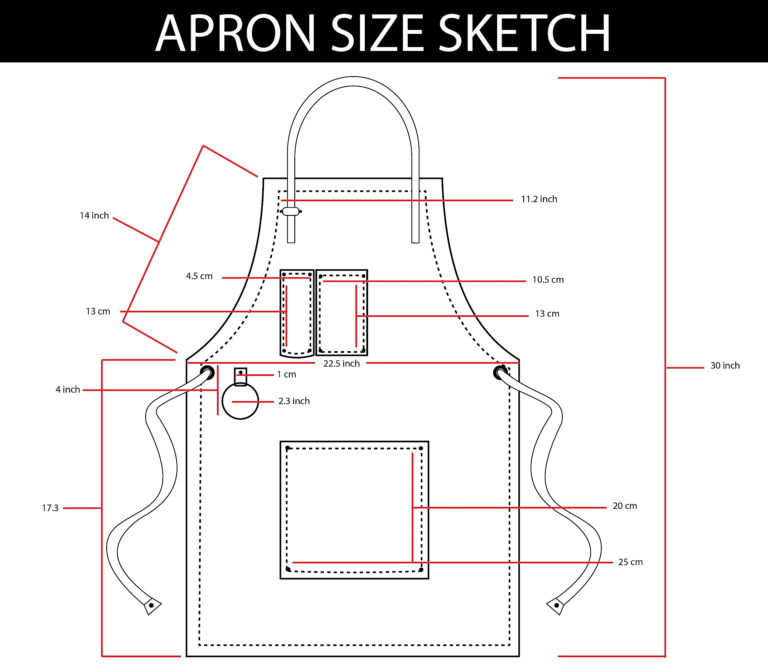 Full Grain Leather Apron for Butcher, Chef, BBQ Grill, DIY, Wood Work and Cooking