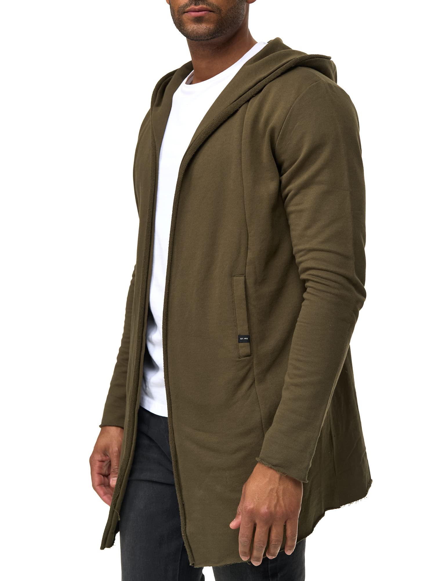 Indicode Herren Brekstad Oversize Sweatjacke aus Baumwolle mit Kapuze