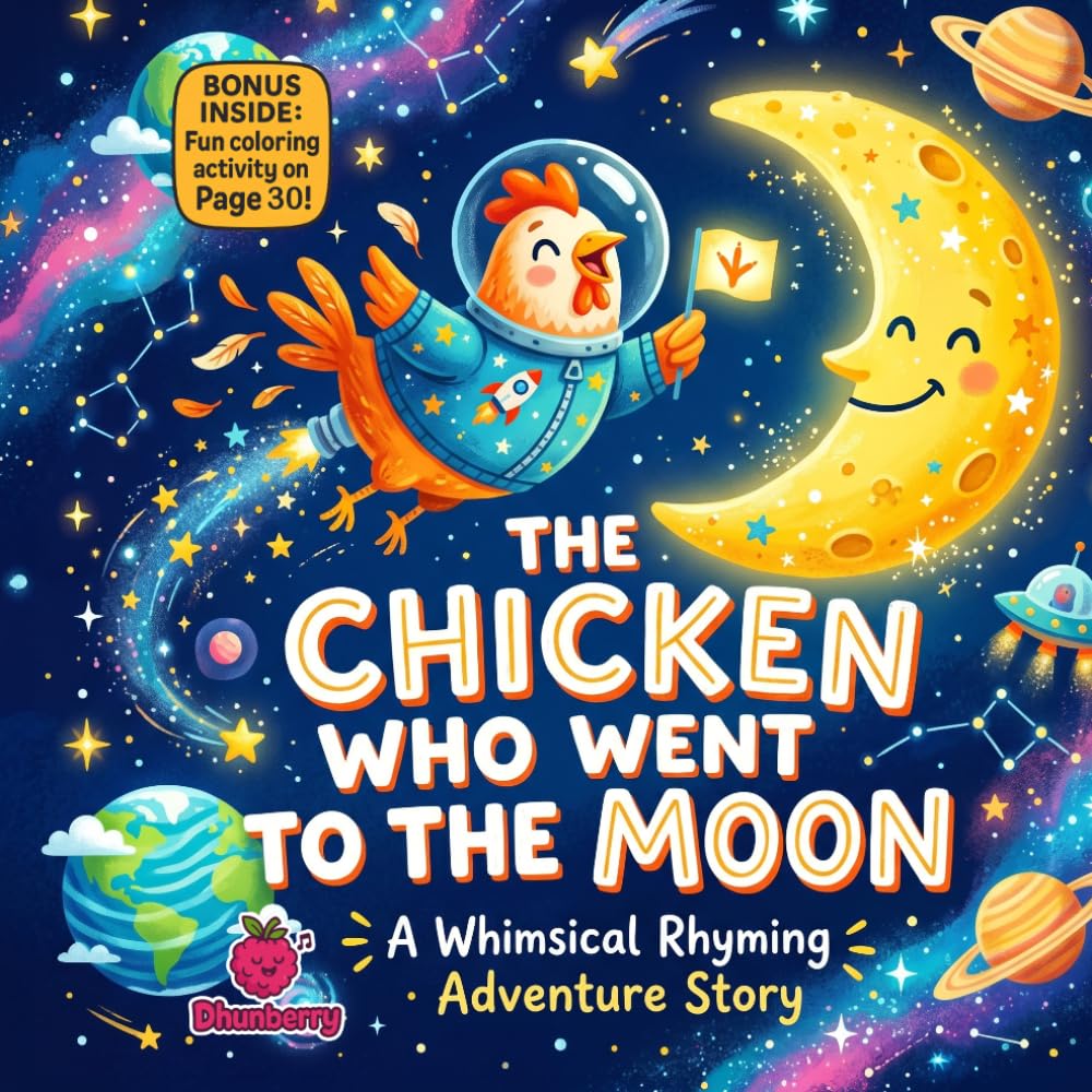 The Chicken Who Went to the Moon: A Silly Rhyming Space Adventure for Kids About Courage, Creativity, and Home