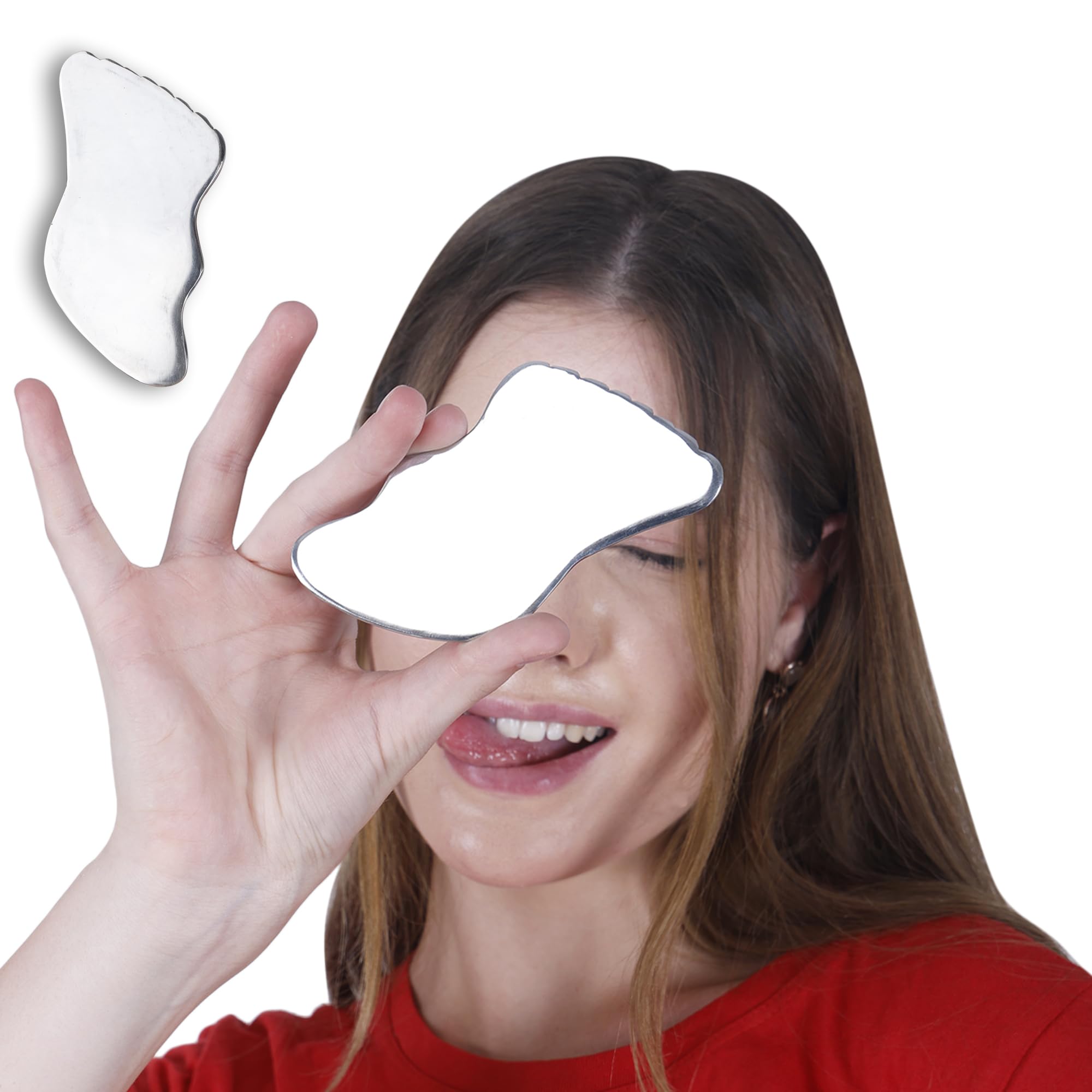 soulvinee 1pcs Gua Sha STAINLESS STEEL Guasha Board for Facial Skincare, Gua Sha Scraping Massage Tools for SPA Acupuncture Therapy Trigger Point Treatment