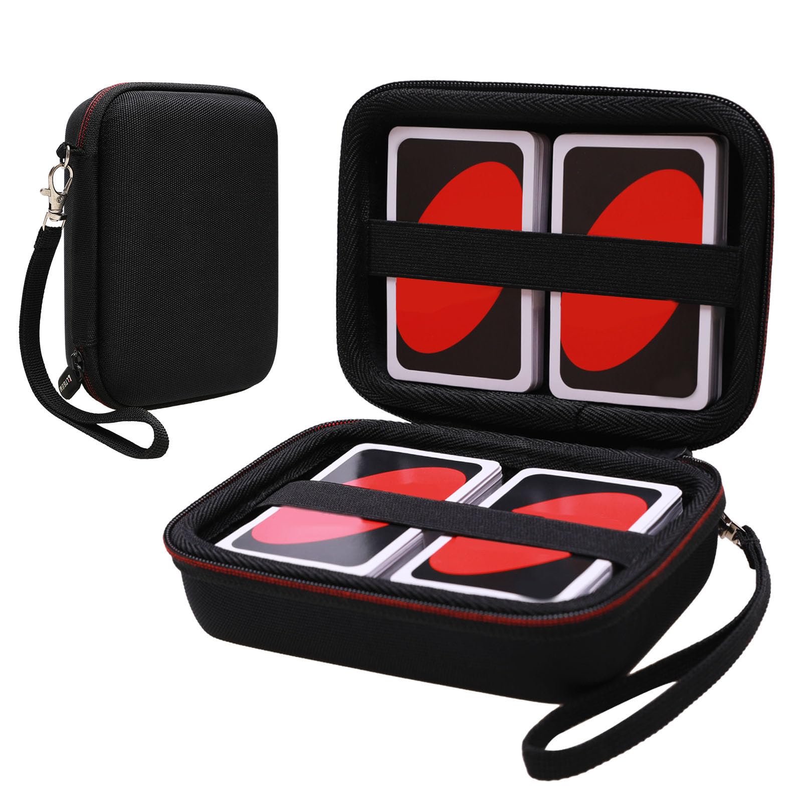 L LTGEM 300+ Card Game Case Compatible with Pokemon/UNO/Piles/Phase 10/Exploding Kittens/Five Crowns/Flip 7/SKYJO/Slingz/Survivor/Go Fish/Dutch Blitz/